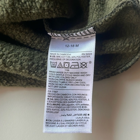 Old Navy Toddler Camo Sweatshirt with Orange Logo - Picture 5 of 6